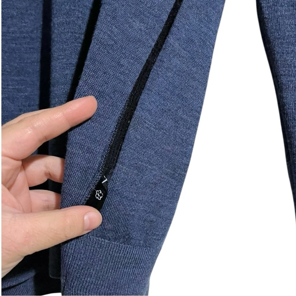 Ted Baker Mens Cardiff 100% Wool Crew Neck Sweater Navy Blue